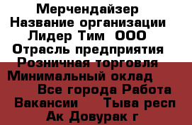 Мерчендайзер › Название организации ­ Лидер Тим, ООО › Отрасль предприятия ­ Розничная торговля › Минимальный оклад ­ 27 000 - Все города Работа » Вакансии   . Тыва респ.,Ак-Довурак г.